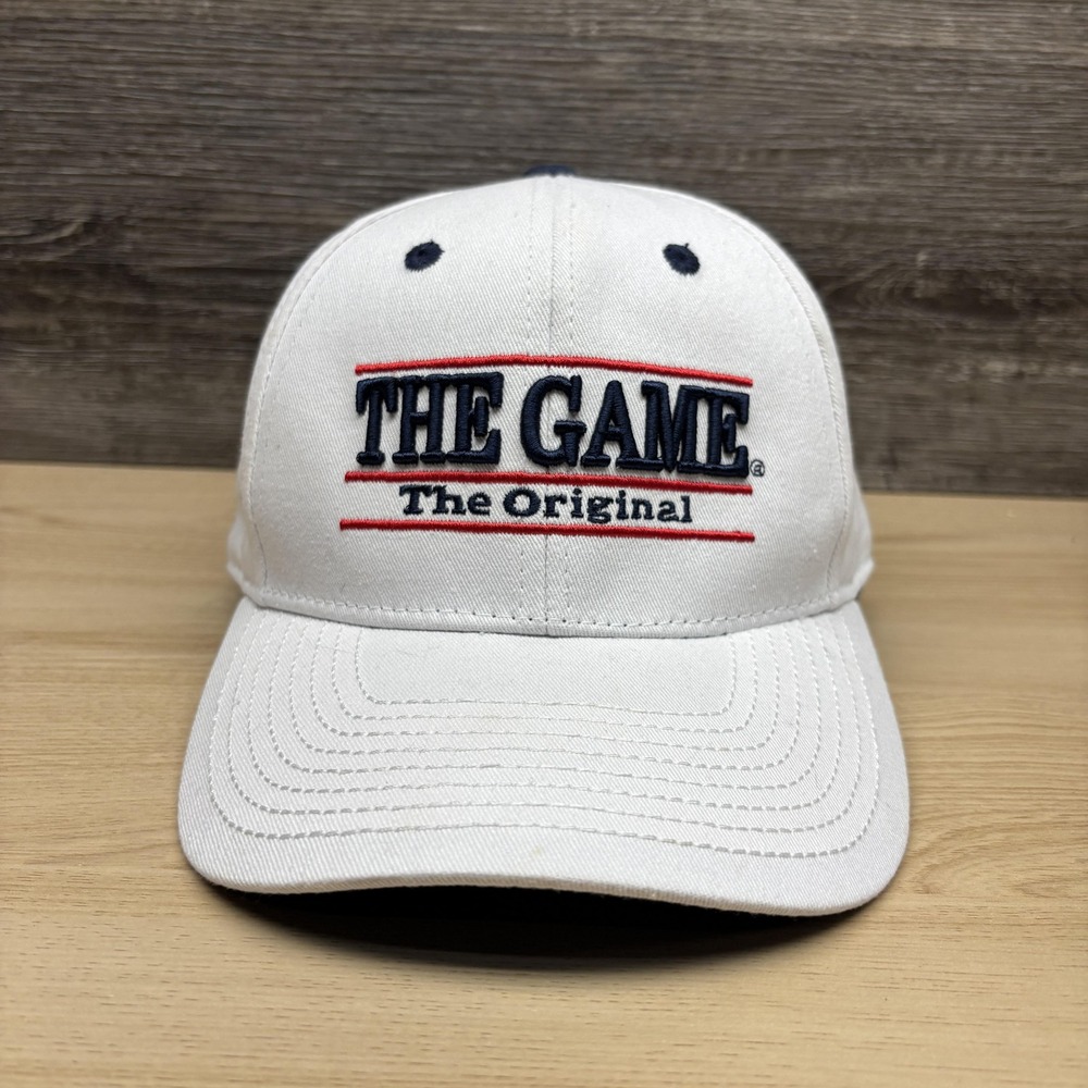 The Game Hat Cap Snap Back Mens One Size White Baseball Original Logo